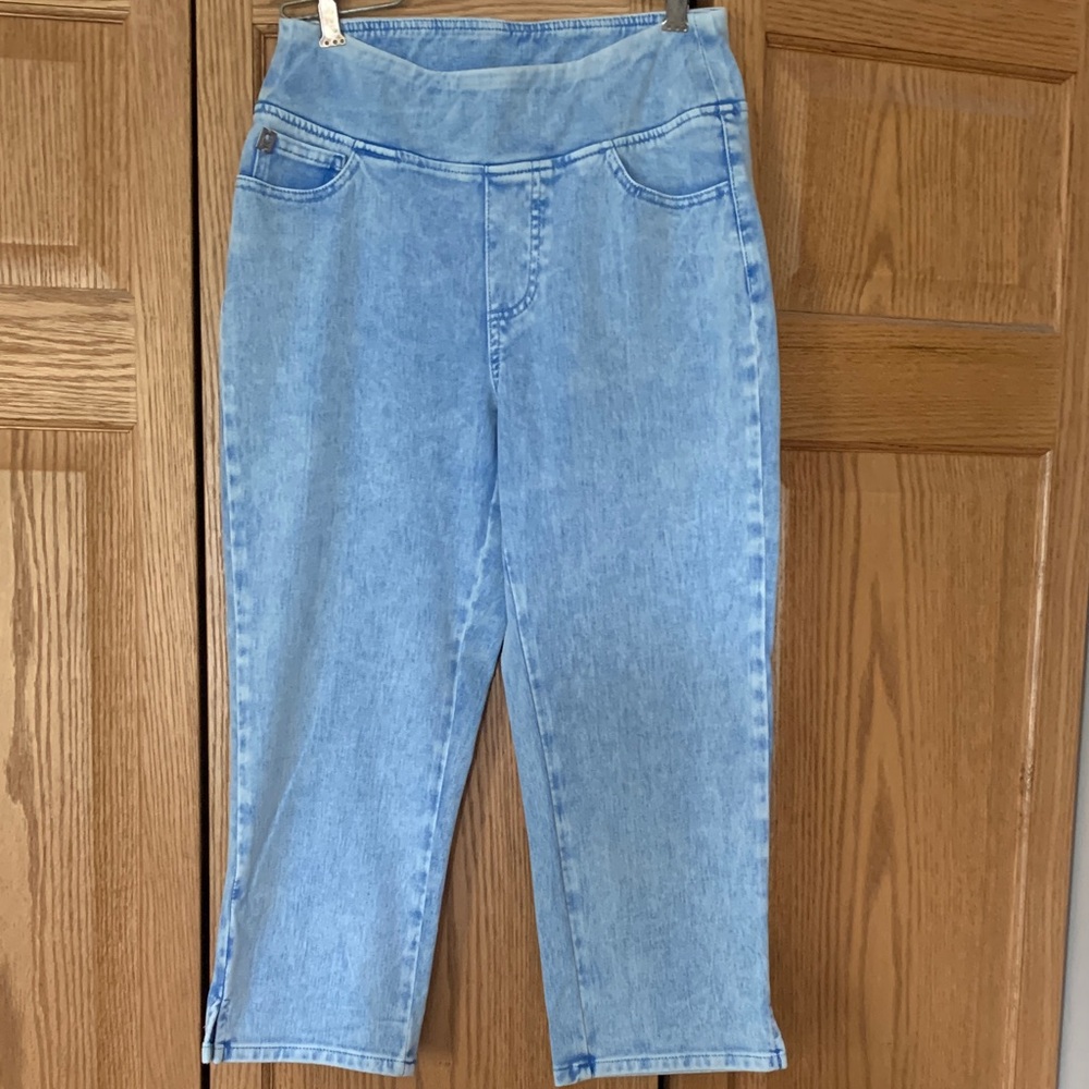 Belle by Kim Gravel Light Blue Cropped Jeans